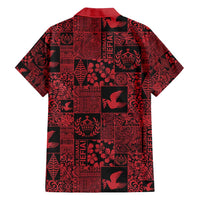 Black Tonga Kilisimasi Fiefia Family Matching Long Sleeve Bodycon Dress and Hawaiian Shirt Pacific Patchwork Xmas Vibes - Polynesian Pride