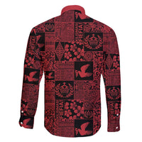 Black Tonga Kilisimasi Fiefia Family Matching Off Shoulder Maxi Dress and Hawaiian Shirt Pacific Patchwork Xmas Vibes - Polynesian Pride