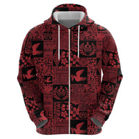 Black Tonga Kilisimasi Fiefia Hoodie Pacific Patchwork Xmas Vibes - Polynesian Pride