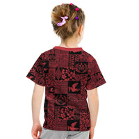 Black Tonga Kilisimasi Fiefia Kid T Shirt Pacific Patchwork Xmas Vibes LT9 - Polynesian Pride