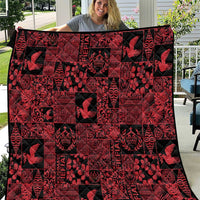 Black Tonga Kilisimasi Fiefia Quilt Pacific Patchwork Xmas Vibes - Polynesian Pride