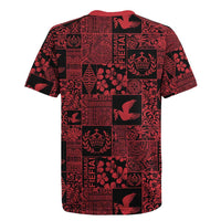 Black Tonga Kilisimasi Fiefia Rugby Jersey Pacific Patchwork Xmas Vibes - Polynesian Pride