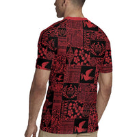 Black Tonga Kilisimasi Fiefia Rugby Jersey Pacific Patchwork Xmas Vibes - Polynesian Pride