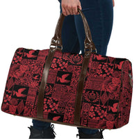 Black Tonga Kilisimasi Fiefia Travel Bag Pacific Patchwork Xmas Vibes - Polynesian Pride