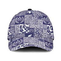 Blue Tonga Kilisimasi Fiefia Classic Cap Pacific Patchwork Xmas Vibes LT9 Universal Fit Blue - Polynesian Pride