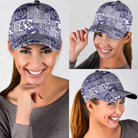 Blue Tonga Kilisimasi Fiefia Classic Cap Pacific Patchwork Xmas Vibes - Polynesian Pride