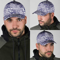 Blue Tonga Kilisimasi Fiefia Classic Cap Pacific Patchwork Xmas Vibes LT9 - Polynesian Pride