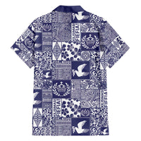 Blue Tonga Kilisimasi Fiefia Family Matching Summer Maxi Dress and Hawaiian Shirt Pacific Patchwork Xmas Vibes - Polynesian Pride