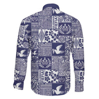 Blue Tonga Kilisimasi Fiefia Family Matching Tank Maxi Dress and Hawaiian Shirt Pacific Patchwork Xmas Vibes - Polynesian Pride