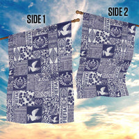 Blue Tonga Kilisimasi Fiefia Garden Flag Pacific Patchwork Xmas Vibes - Polynesian Pride