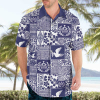 Blue Tonga Kilisimasi Fiefia Hawaiian Shirt Pacific Patchwork Xmas Vibes LT9 - Polynesian Pride