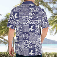 Blue Tonga Kilisimasi Fiefia Hawaiian Shirt Pacific Patchwork Xmas Vibes LT9 - Polynesian Pride
