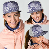 Blue Tonga Kilisimasi Fiefia Mesh Trucker Cap Pacific Patchwork Xmas Vibes LT9 - Polynesian Pride