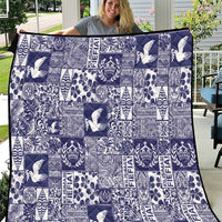 Blue Tonga Kilisimasi Fiefia Quilt Pacific Patchwork Xmas Vibes - Polynesian Pride