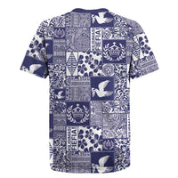 Blue Tonga Kilisimasi Fiefia Rugby Jersey Pacific Patchwork Xmas Vibes LT9 - Polynesian Pride