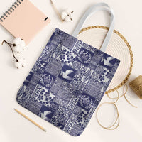 Blue Tonga Kilisimasi Fiefia Tote Bag Pacific Patchwork Xmas Vibes - Polynesian Pride