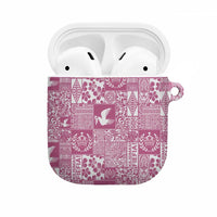 Pink Tonga Kilisimasi Fiefia AirPods Case Pacific Patchwork Xmas Vibes LT9 Pink - Polynesian Pride