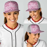 Pink Tonga Kilisimasi Fiefia Baseball Net Cap Pacific Patchwork Xmas Vibes LT9 - Polynesian Pride