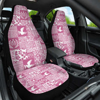 Pink Tonga Kilisimasi Fiefia Car Seat Cover Pacific Patchwork Xmas Vibes - Polynesian Pride