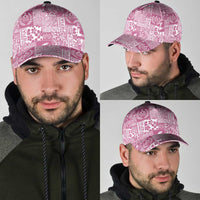 Pink Tonga Kilisimasi Fiefia Classic Cap Pacific Patchwork Xmas Vibes LT9 - Polynesian Pride