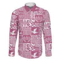 Pink Tonga Kilisimasi Fiefia Family Matching Short Sleeve Bodycon Dress and Hawaiian Shirt Pacific Patchwork Xmas Vibes - Polynesian Pride