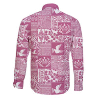 Pink Tonga Kilisimasi Fiefia Family Matching Summer Maxi Dress and Hawaiian Shirt Pacific Patchwork Xmas Vibes - Polynesian Pride