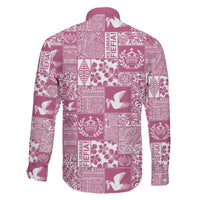 Pink Tonga Kilisimasi Fiefia Family Matching Tank Maxi Dress and Hawaiian Shirt Pacific Patchwork Xmas Vibes LT9 - Polynesian Pride