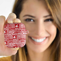 Red Tonga Kilisimasi Fiefia AirPods Case Pacific Patchwork Xmas Vibes LT9 - Polynesian Pride