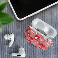 Red Tonga Kilisimasi Fiefia AirPods Case Pacific Patchwork Xmas Vibes LT9 - Polynesian Pride