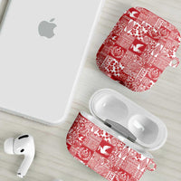 Red Tonga Kilisimasi Fiefia AirPods Case Pacific Patchwork Xmas Vibes LT9 - Polynesian Pride
