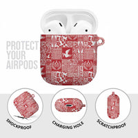 Red Tonga Kilisimasi Fiefia AirPods Case Pacific Patchwork Xmas Vibes LT9 - Polynesian Pride