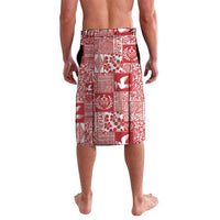 Red Tonga Kilisimasi Fiefia Lavalava Pacific Patchwork Xmas Vibes - Polynesian Pride
