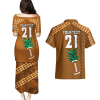 Custom Hawaii Honolulu Bowl Couples Matching Puletasi Dress and Hawaiian Shirt With Kakau Tribal Pattern LT9 - Polynesian Pride
