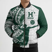 Polynesian Hawaii Volleyball Custom Bomber Puffer Jacket Kakau with Sport Style - Polynesian Pride