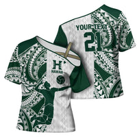 Polynesian Hawaii Volleyball Custom Cross Shoulder Shirt Kakau with Sport Style - Polynesian Pride
