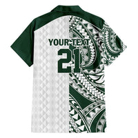 Polynesian Hawaii Volleyball Custom Family Matching Puletasi and Hawaiian Shirt Kakau with Sport Style