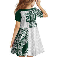 Polynesian Hawaii Volleyball Custom Family Matching Tank Maxi Dress and Hawaiian Shirt Kakau with Sport Style