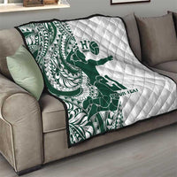 Polynesian Hawaii Volleyball Custom Quilt Kakau with Sport Style