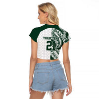 Polynesian Hawaii Volleyball Custom Raglan Cropped T Shirt Kakau with Sport Style LT9 - Polynesian Pride