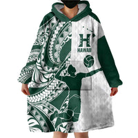 Polynesian Hawaii Volleyball Custom Wearable Blanket Hoodie Kakau with Sport Style LT9 - Polynesian Pride