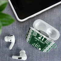Polynesian Hawaii Volleyball Custom AirPods Case Green Kakau with Map Motif LT9 - Polynesian Pride