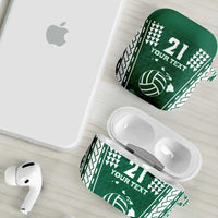Polynesian Hawaii Volleyball Custom AirPods Case Green Kakau with Map Motif LT9 - Polynesian Pride