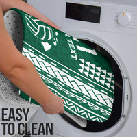 Polynesian Hawaii Volleyball Custom Bathroom Set Green Kakau with Map Motif - Polynesian Pride