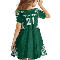 Polynesian Hawaii Volleyball Custom Family Matching Off Shoulder Maxi Dress and Hawaiian Shirt Green Kakau with Map Motif