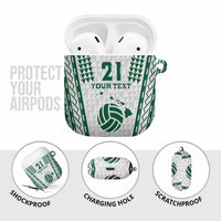 Polynesian Hawaii Volleyball Custom AirPods Case White Kakau with Map Motif - Polynesian Pride
