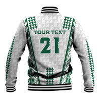 Polynesian Hawaii Volleyball Custom Baseball Jacket White Kakau with Map Motif LT9 - Polynesian Pride