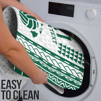 Polynesian Hawaii Volleyball Custom Bathroom Set White Kakau with Map Motif - Polynesian Pride