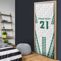 Polynesian Hawaii Volleyball Custom Door Cover White Kakau with Map Motif - Polynesian Pride