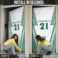 Polynesian Hawaii Volleyball Custom Door Cover White Kakau with Map Motif - Polynesian Pride