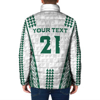 Polynesian Hawaii Volleyball Custom Padded Jacket White Kakau with Map Motif LT9 - Polynesian Pride
